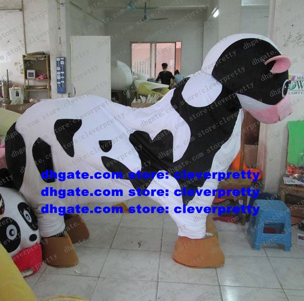 Mascote figurino de vaca bezerro de gado para duas pessoas para usar o personagem de desenho animado adulto chique de ponta de ponta ZX1234