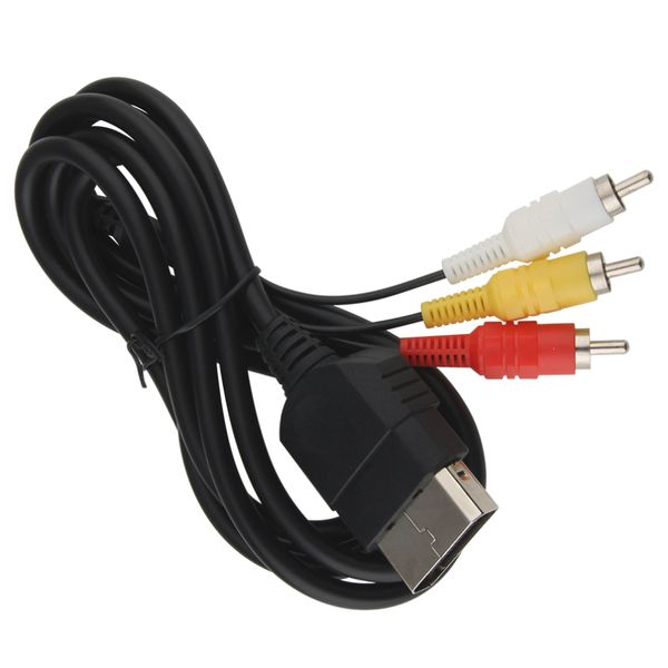 6 pés 1,8m de vídeo composto de vídeo composto AV 3 RCA Linha de fio cabo para Xbox Original Classic