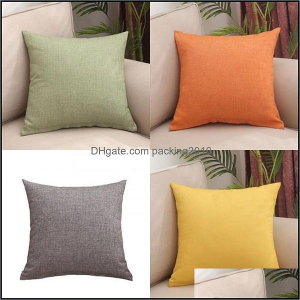 Almofada/travesseiro decorativo simplicidade de malha saia de linho cores quadradas casas de mobília de casas de almofadas de er