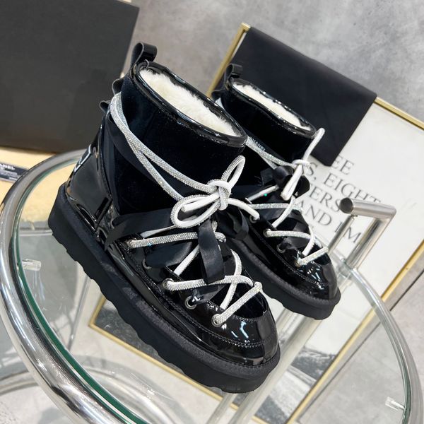 Tasarımcı botları paris lüks marka bot yün botlar orijinal deri martin ayak bileği patik kış kadın kısa bot sporcu eğitmenleri terlik sandalet 1978 005