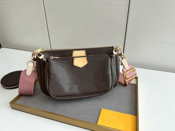 Дизайнерская сумка Мульти маленький коричневый розовый роскошный карманный карманный пакет для плеча кошелька Мини -женский подарки любимый кросс -ремешок 2022 HH44823