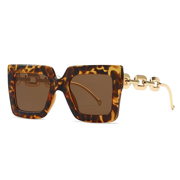 Novos óculos de sol esportivos modernos da moda para mulheres designers exclusivos da cadeia Eyewear tons quadrados de grandes dimensões Sunnies Vocação de praia Presentes de condução com caixa de caixa