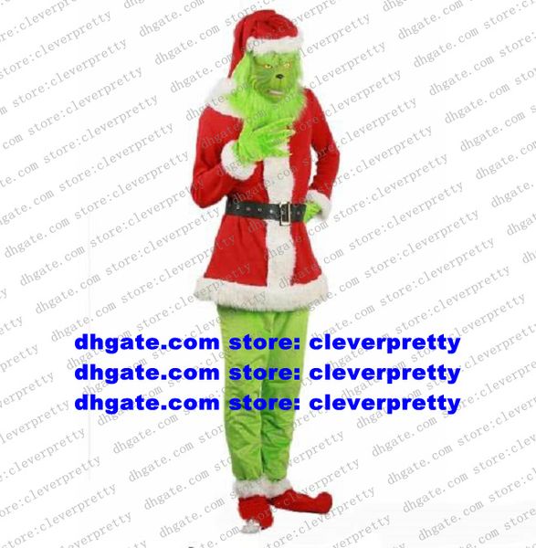 Traje de mascote The Grinch Christmas Thief Sneaky Santa Christmas Christmas Campanha Popular Campanha Aniversários ZX767