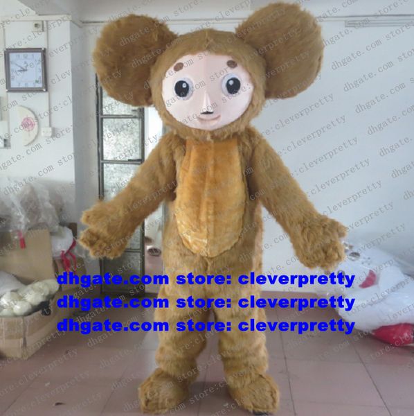 Cheburashka Big Ears Monkey Mascot Costume de desenhos animados de desenhos animados Exposição de roupas de desenho animado Exposição Cúne cerimoniosamente zx2391