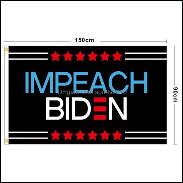 Bandeiras de banner 2024 Anti Biden Flags Banners Trump ao ar livre 3 x 5ft 100d Polyester Fast Vivid Color com dois ilhós de latão 1121 v2 Dro Dhill