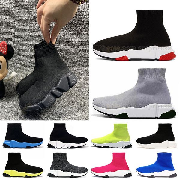 Luxus Junge Mädchen Kinder Socken Schuhe Kinder Basketbälle Sport Sneakers Vintage Beige Dreifach Schwarz und Weiß Blau Fade Pink Schneestiefel Ankle Booties Trainer