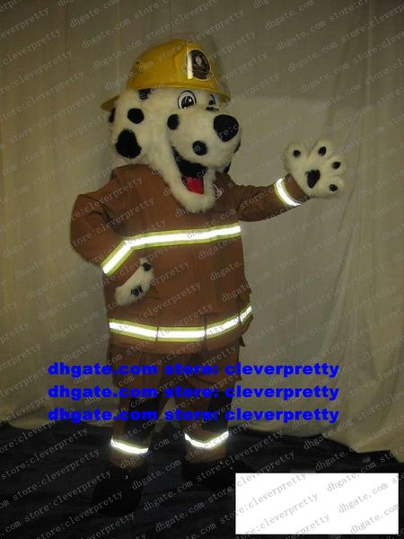 Bombeiro de bombeiro cão de bombeiro cão mascote figurino adulto desenho de desenho animado