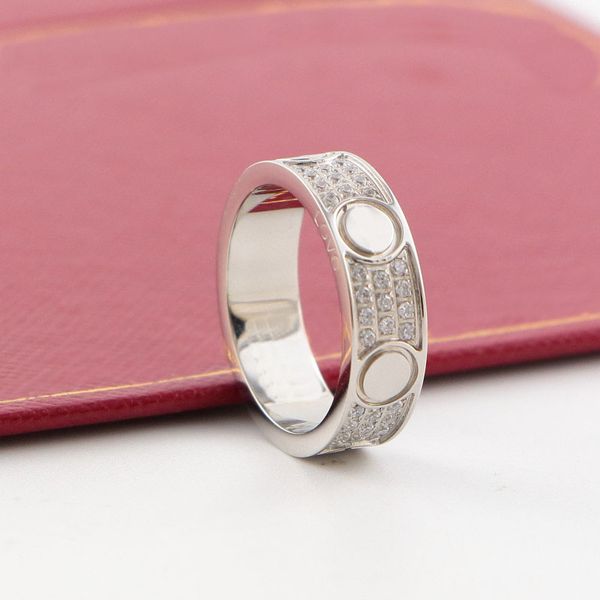 Ringos de designer Rings Ring para homens homens de zircônia no engajamento de titânio anéis de casamento jóias presentes de moda acessórios de moda quente