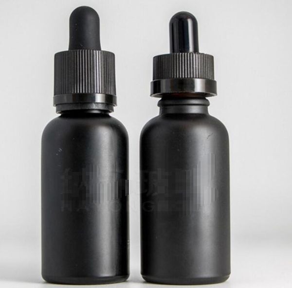 660 flaconi contagocce in vetro nero smerigliato flaconi vuoti di olio essenziale 30 ml Mini E liquido all'ingrosso