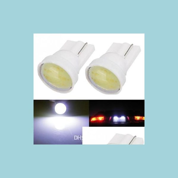 Araba ampulleri 50x T10 Cob Smd Araba LED W5W 168 Yan Plaka Lota Dekorasyon Işık BB 12V Damla Teslimat Mobilyalar Motosikletler Işıkları Dhgjh