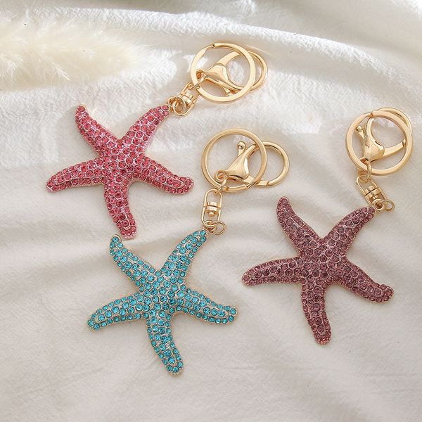 Creative Marine Life Fete Fearfish Starfish Keychain Jewelry Bag Carchains Acess￳rios pendentes Presente em massa