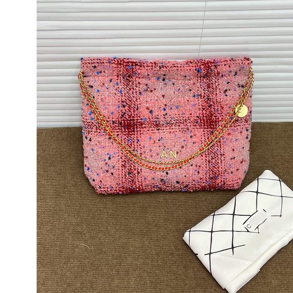 2 pezzi Borsa da collezione Borsa da collezione Borse per la spesa a spalla Borsa da donna a tracolla per donna Tessitura di filati colorati Grande capacità e buona sensazione al tatto