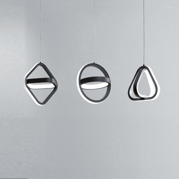 Kronleuchter Kristall Nordic Einfache Led Anhänger Lichter Küche Runde Hängen Für Esszimmer Hoom Nacht Aisle Platz Lampe