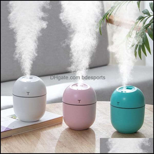 Outros artigos diversos domésticos Trasonic Instrumento de abastecimento de água Home Usb Aromaterapia Hine Óleo Essencial Spray Umidificador Forma de Ovo Carta Dhqnv