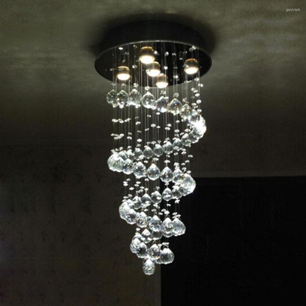 Pendelleuchten Moderne einfache LED-Kristalllampe Runde Wohnzimmer Schlafzimmer Deckenleuchte Spirale Restaurant Bar Kronleuchter Beleuchtung