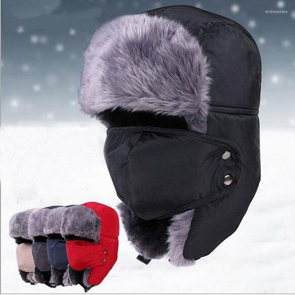 Berretti All'ingrosso di alta qualità da uomo di mezza età Berretto invernale da uomo Protezione per le orecchie Lei Feng Bomber Cappelli da uomo Cappello da neve all'aperto Gorras