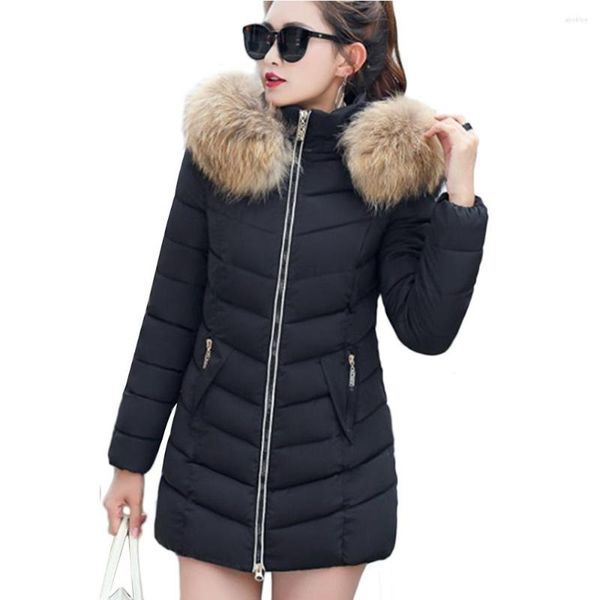 Женские падения вниз 2022 зимние женские куртки теплые надувные пальто с меховыми воротничками женская одежда мода Толстая одежда