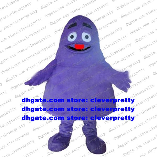 Grimasse Lila Monster Maskottchen Kostüm Erwachsene Cartoon Charakter Outfit Anzug Shop Feier Geschäftsjubiläum zx2656