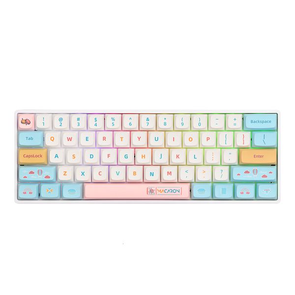 Teclados Epomaker SK61 Teclado mecânico swappable RGB BackLit NKRO Tipo-C Cabo para WinMac Gateron Switch Optical Teclado 221012