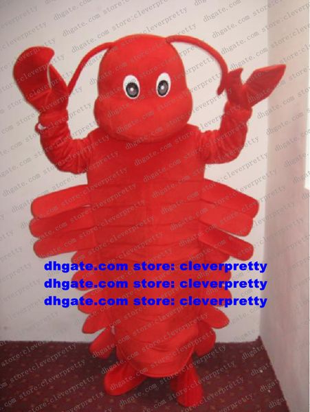 Red camarão de camarão lagosta lagostins mascote mascote figurino adulto desenho animado Play Games Pedagógica Exposição ZX2939