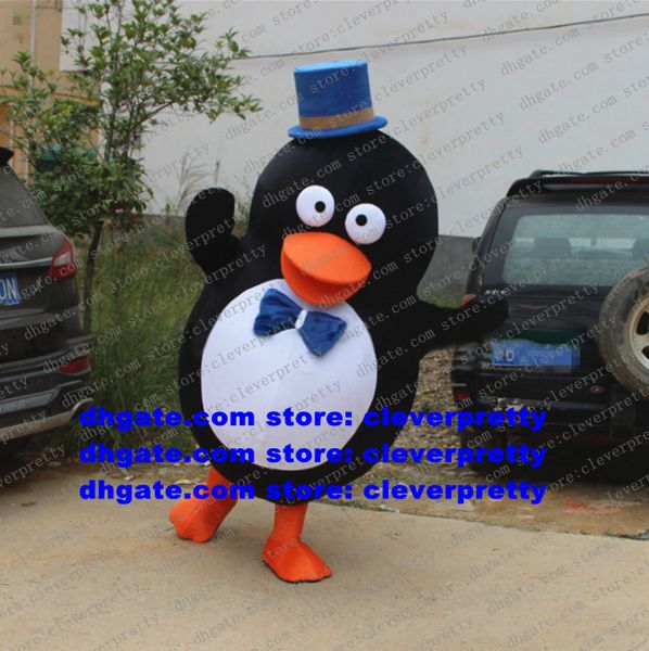 Pinguim com hat penuins mascote figurino adulto desenho animado traje de traje de traje de abertura sessão interna aniversário zx2875