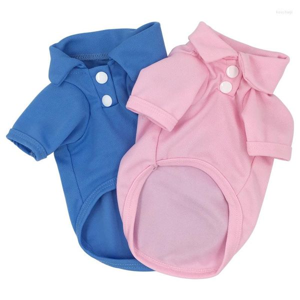 Köpek Giyim Pet Polo T-Shirt Bahar Yaz Kıyafetleri Pamuklu Giyim Küçük Köpekler için Kediler Teddy Pug XS-XL PETS ROPA Perro Malzemeleri