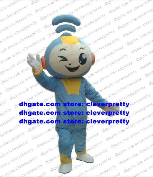 Traje de mascote de boneca wifi com sinalização wi -fi up cabeçote de desenho animado de caráter de desenho artístico performance Holida de férias culturais zx2879