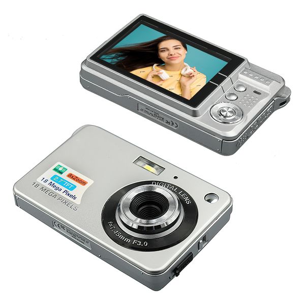 Digitalkameras, 720P-Kamera, Video-Camcorder, 18 MP PO, 8-facher Zoom, Verwacklungsschutz, 2,7 Zoll großer TFT-Bildschirm, Akku-Tragetasche, USB, für Kinder, Teenager, 221101