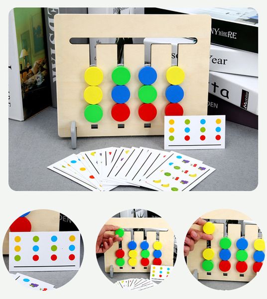 Lernspielzeug, Montessori, pädagogisches Holz, Farbe Obst, doppelseitig, passendes logisches Spiel, Training, Kinder, Farbsortierung, Aktivitätsbretter 221012