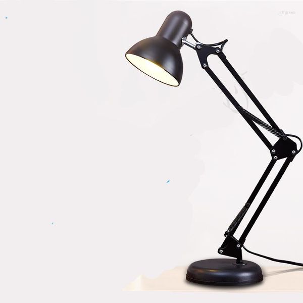 Tischlampen Homhi American Industrial Style Schwarz Lesedekoration Lampe Büro Schreibtische Zubehör Zimmer Studie Led-Licht HDL-003 KC