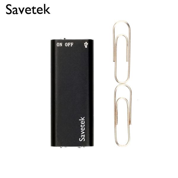 Gravador de voz digital SaveTek Mini Mini USB caneta ativada 8 GB 16GB Audio Mp3 player 192kbps Gravação WAV 221014