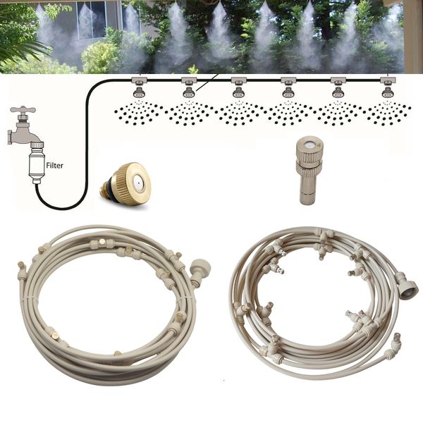 Spruzzatori 69121518m Sistema di nebulizzazione dell'acqua di raffreddamento di alta qualità Nebulizzatore da giardino Kit di nebulizzazione all'aperto per serra 221028