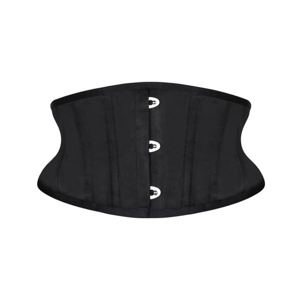 Cortores de barronha de barronha da cintura Corsários de treinador Burvogue Slimming Slimming Belt Torso Cetim Underbust Corset Lace Up Bustiers 221019