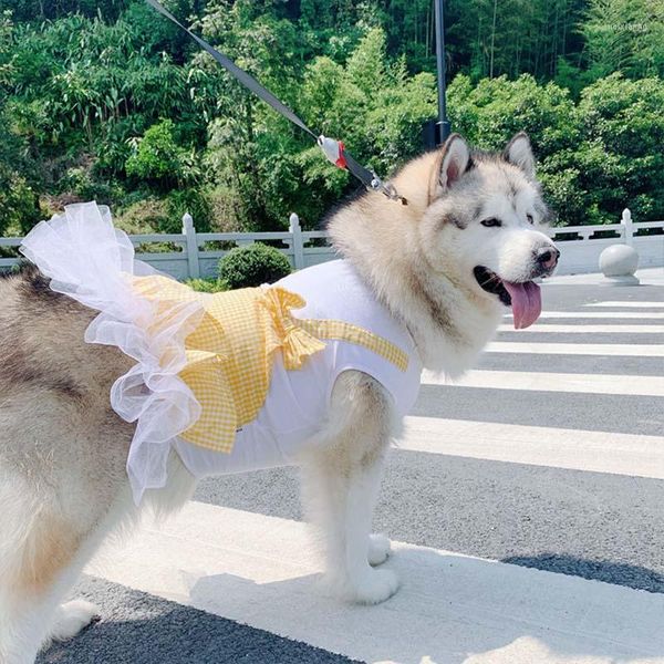 Ropa de perro primavera verano vestido cachorro mascota ropa para perros medianos grandes disfraz Labrador Golden Retriver vestidos Disfraz Perro