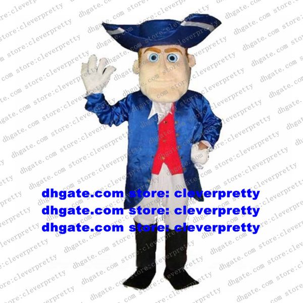 Patriot Gentleman Gentry Knight Earl Count Mascot Costume Adulto Personaggio dei cartoni animati Vestito Cerimonia di chiusura Department Store zx2557