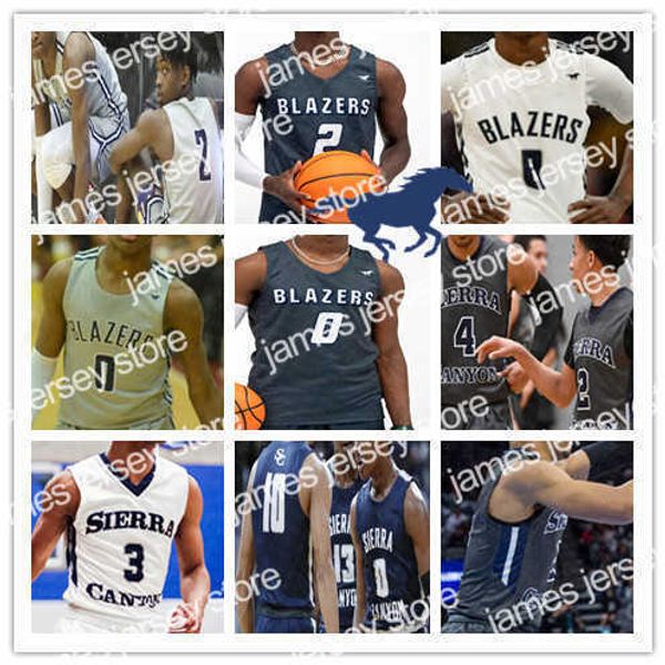 O basquete universit￡rio usa o Bronny James Zaire de Jerseys de Jerseys de Sierra Canyon, Sierra Canyon.