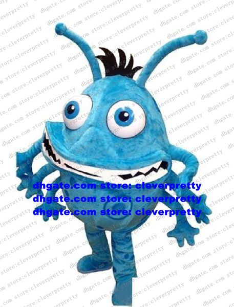 Blue Monster Mascot Costume Virus Inframicrobe Зародоб патоген вредные бактерии для взрослого роты веселые смешные zx1555