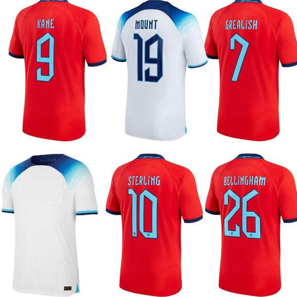 22 23 Fans ENGLAND Fußballtrikots KANE GREALISH 2022 Weltmeisterschaft SANCHO STERLING 2023 RASHFORD FODEN SAKA BELLINGHAM Fußballtrikots MOUNT Herren-Kit