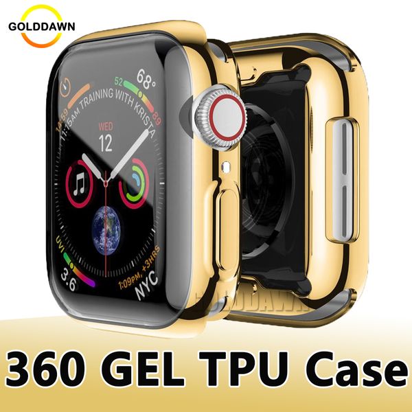 Гель гальванированный TPU Watch Case Full Cover Cover Watch Protector для Apple Iwatch Series 7 6 5 4 3 41 мм 45 мм