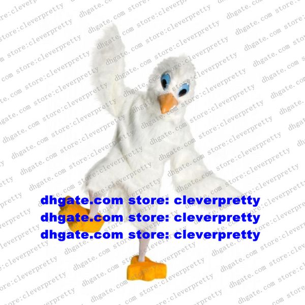 White Snow Goose Mascot Costume Piccione Colomba Gabbiano Sea Gull Sea Mew Bird Personaggio Performn RECITAZIONE Sessione di apertura zx2201