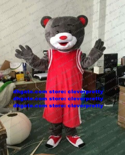 Grey Rockets Bear Costume della mascotte Personaggio dei cartoni animati per adulti Vestito Galateo Cortesia di grandi dimensioni di buone dimensioni zx3007