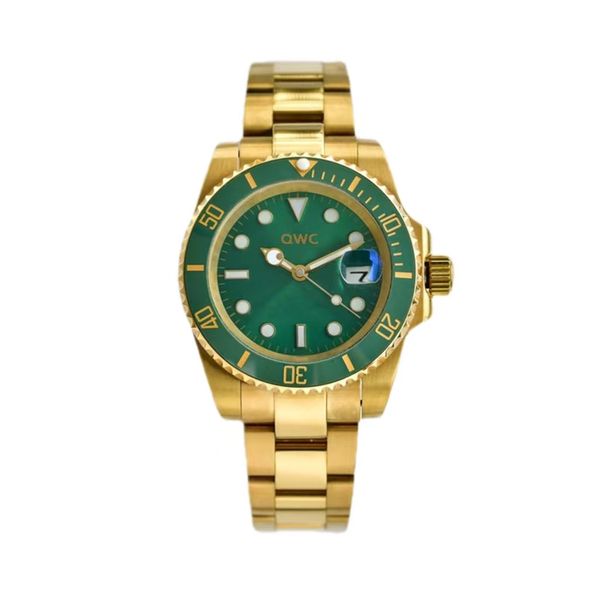 Banda de a￧o de movimento Green Ghost Quartz Wrist Watch Hable Table masculino Dial Express￣o de discagem grande