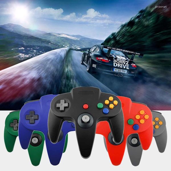 Controladores de jogo N64 Controlador Joystick Gamepad Long Wired para 64 Games Control de Jogos de Console