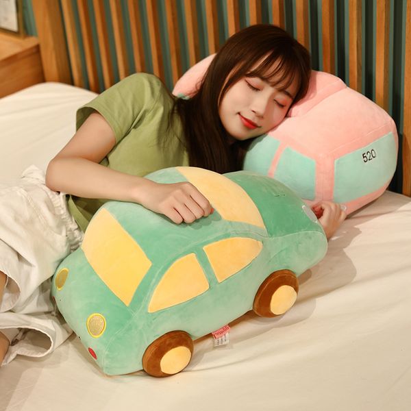 Dolls de pelúcia de 25-60cm Kawaii Bus Model Toys Toys colorido Pillow macio de um presente de aniversário criativo para meninos crianças 221024