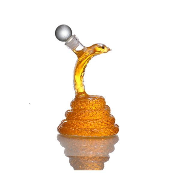 Bicchieri da vino 150ml di piccole dimensioni serpente a forma di animale novità design bottiglia di vino decanter per whisky soffiato a mano senza piombo per liquore Scotch Bourbon 221110