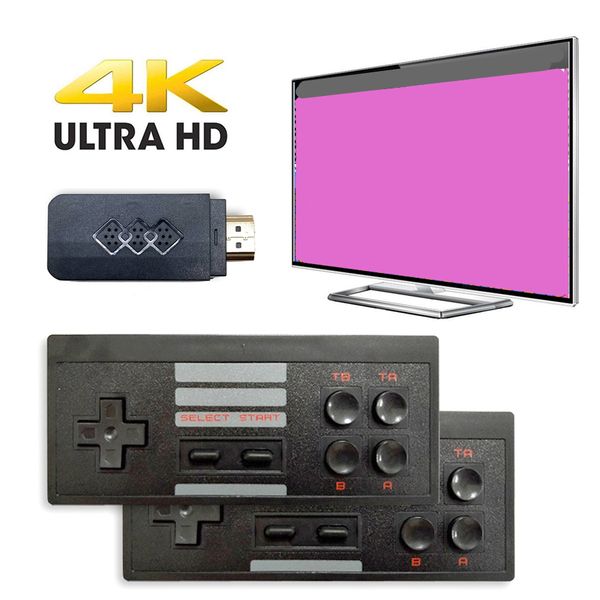 Extreme Mini Box 818 4K TV Video Video Stick Console 2.4g Double Wireless Controller Classic Reteo Bulit-818-In Jogos