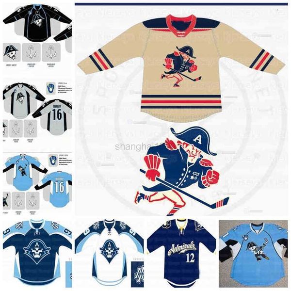 Maglia personalizzata Admirals 21 Beck 31 Mark Dekanich 6 Ryan Ellis 28 Janne Niskala 13 Cory Conacher Premier cucita