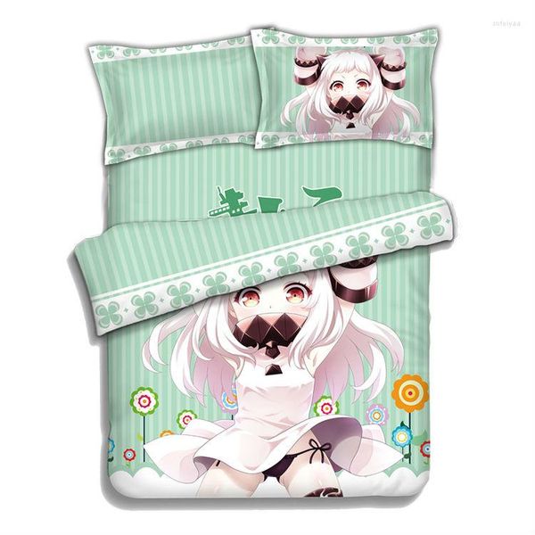 Bedding conjuntos hobby express kantai coleção japonesa cobertor ou tampa de edredão com dois travesseiros ADP-CP151227