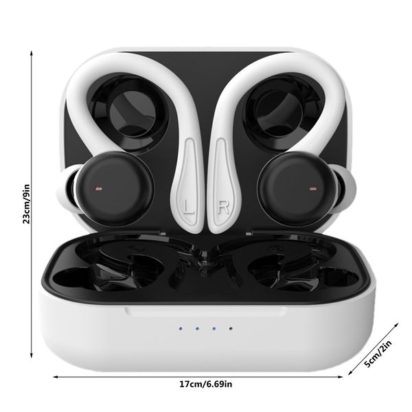 Neue Handy -Ohrhörer im Ohr -WLAN -Ohrhörer über Knospen mit Earhooks Earbud Sports Headset IPX6 wasserdichte Smart Touch Control Noise 221