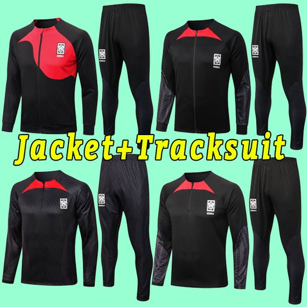 Südkorea 2022 Fußballtrikots Haus weg HM Sohn Hwang Kim Hwang Lee Jeong Sung Lee Kwon 2023 Fußballhemden Langarm Hosen mit Tracksuit -Jacke Trainingshemd